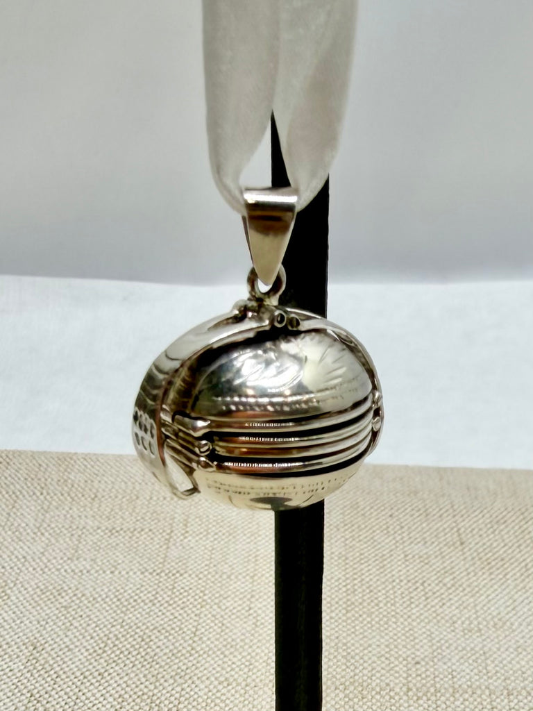 Estate Collection - Locket - Sterling Accordian Memory Orb