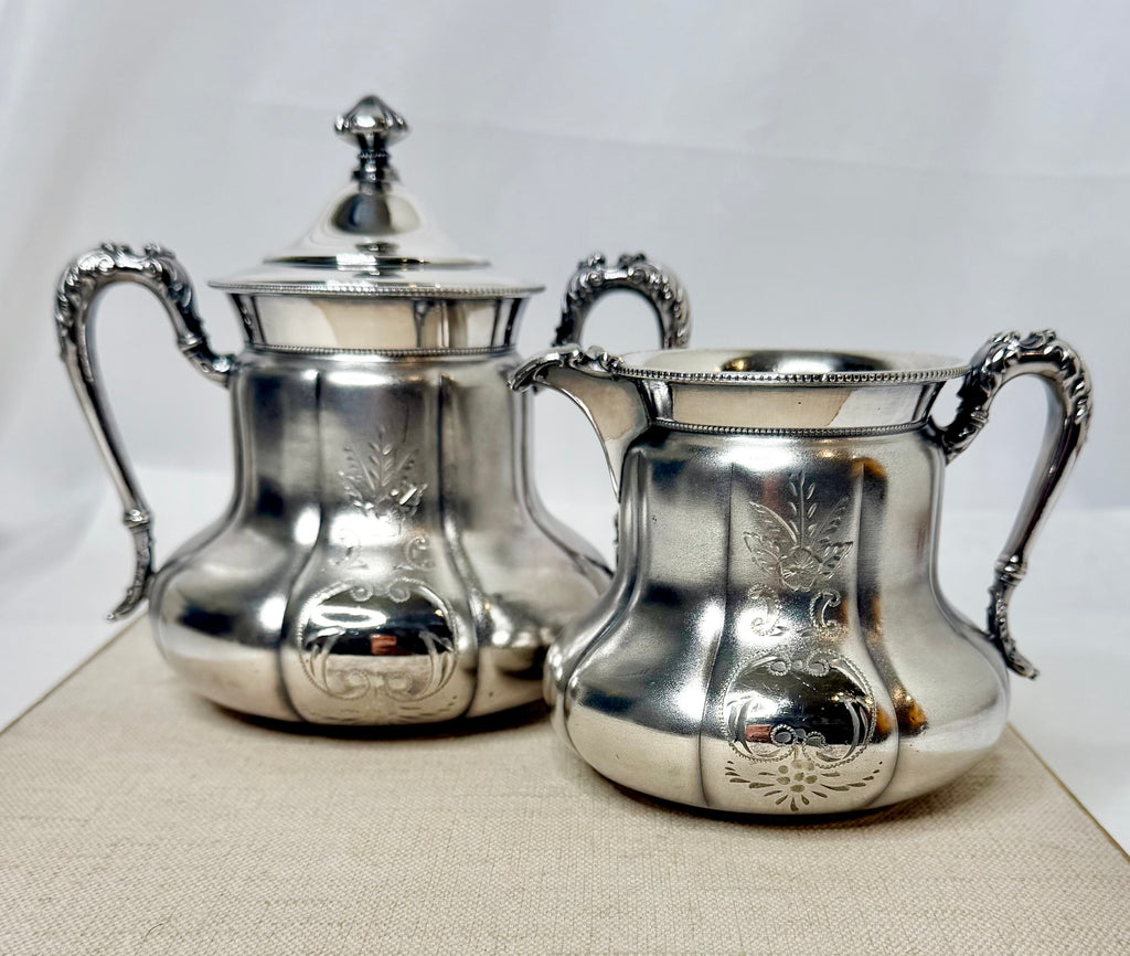 Estate Collection Silver Plate Creamer & Sugar