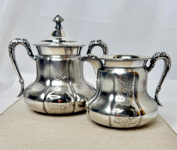 Estate Collection Silver Plate Creamer & Sugar