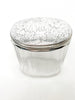 Estate Collection - Sterling and Glass Oval Monogrammed Dresser Jar