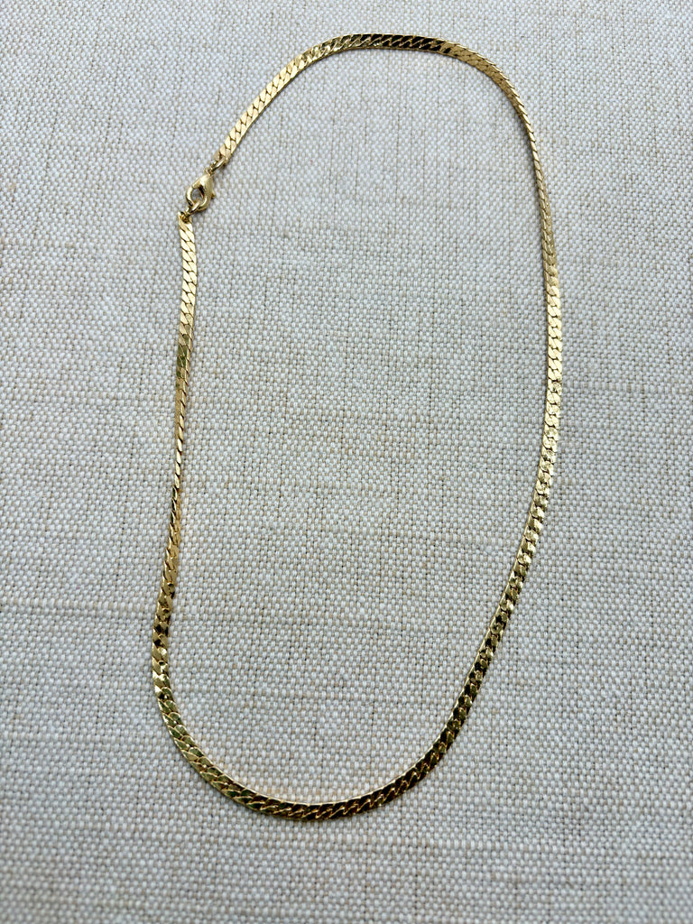 Estate Collection - Vintage Gold Herringbone Necklace