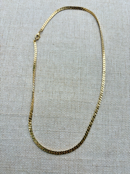 Estate Collection - Vintage Gold Herringbone Necklace