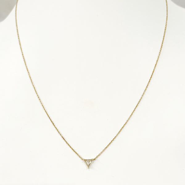 Necklace - Rose Cut Diamond Solitaire Necklace 14K