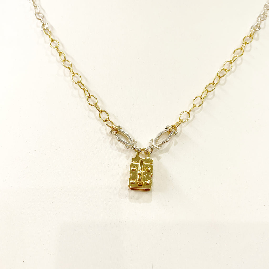 Vignette Necklace - Lilette Vignette Two Tone Cable Chain
