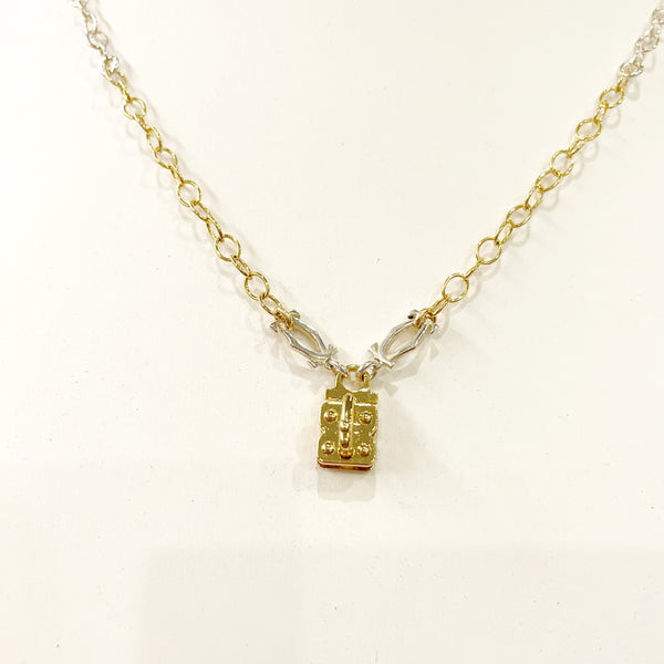 Vignette Necklace - Lilette Vignette Two Tone Cable Chain