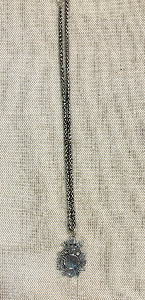 Necklace - Antique Sterling English Watch Fob Necklace