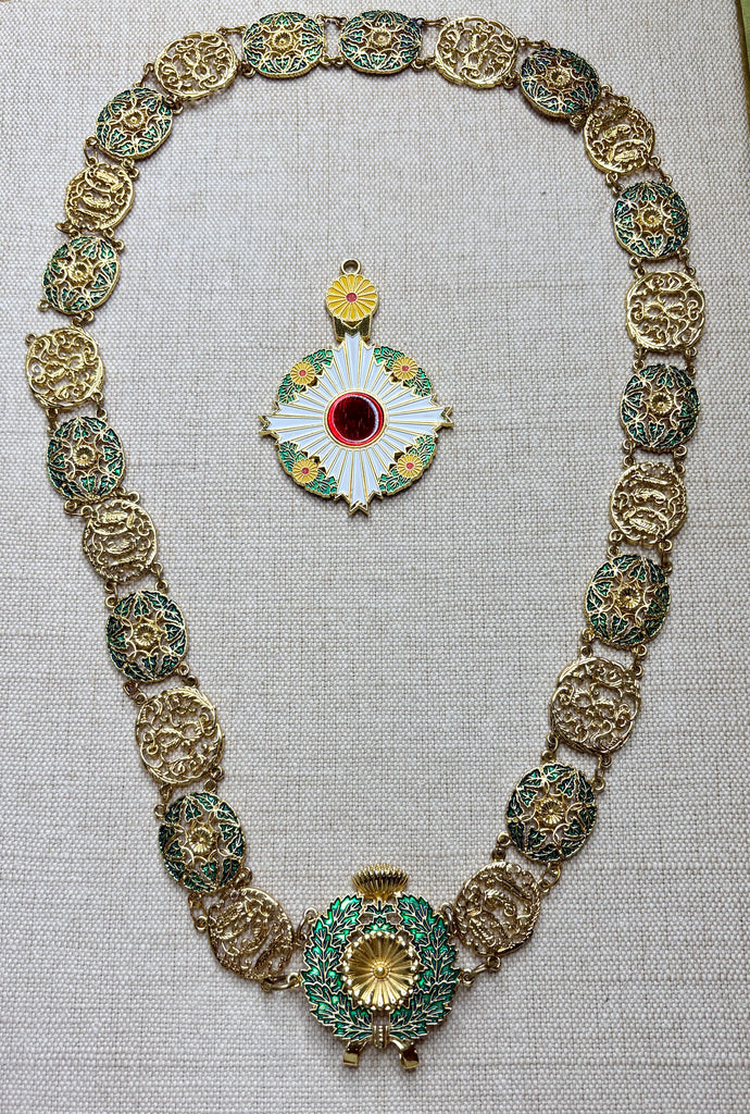 Estate Collection - Vintage Order of the Chrysanthemum Collar Chain and Badge