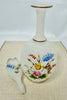 Estate Collection Bristol Glass - White Lidded Round Vase