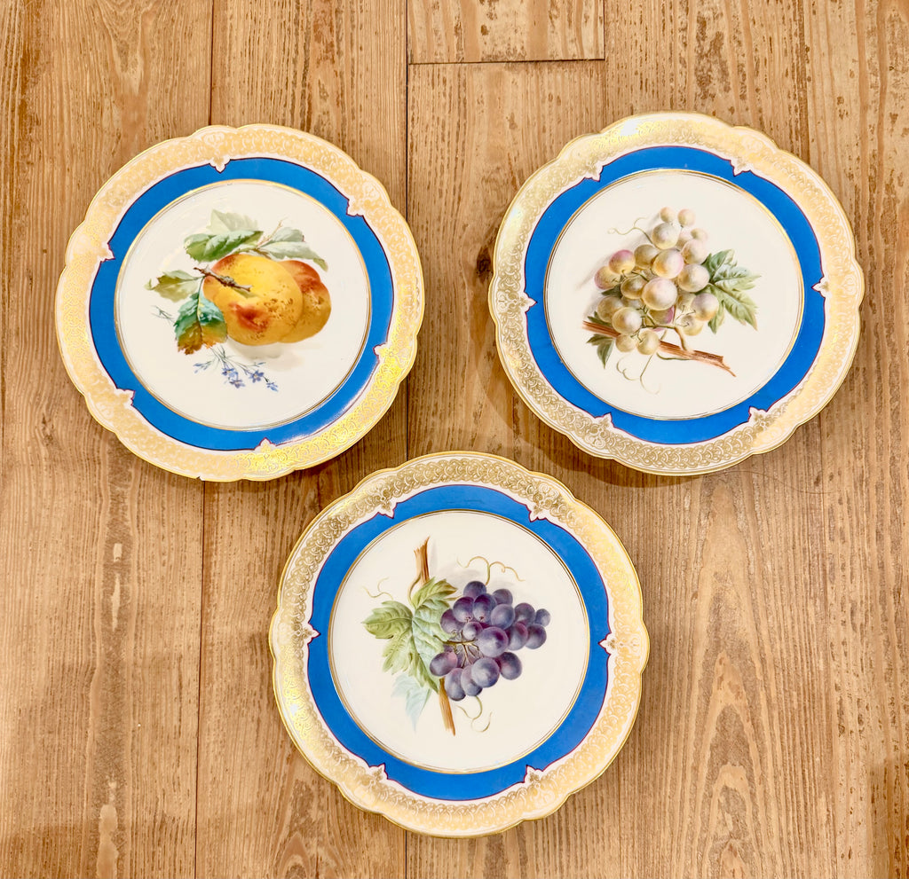 Estate Collection Antique French Hand Painted Paris Porcelain Desert Set