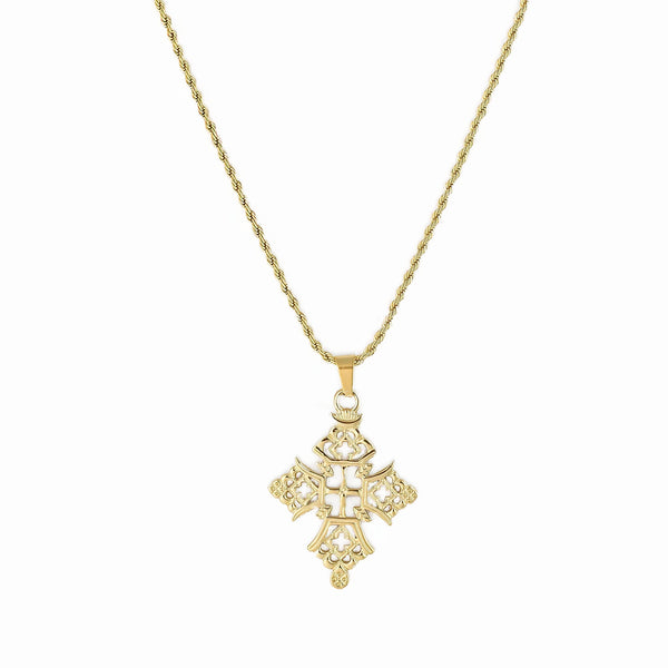 Necklace - Filigree Cross - Gold