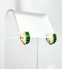 Earrings - Huggie Emerald Cut Stones