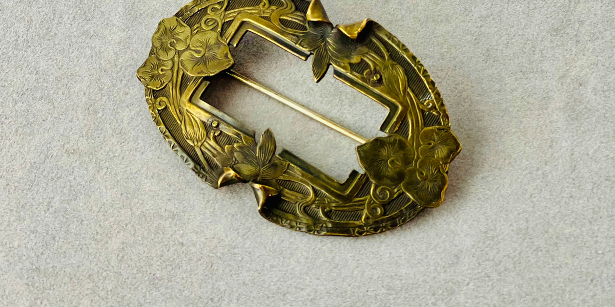 Estate Collection - Art Nouveau Metal Sash Pin – Chapel Farm