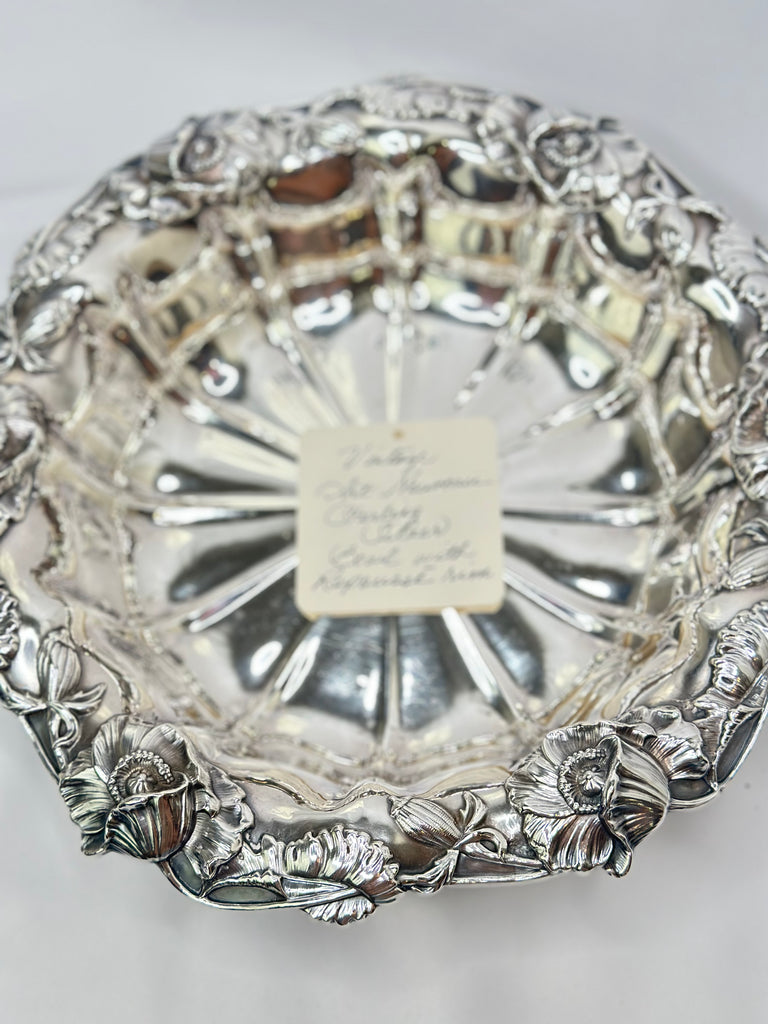 Estate Collection - Sterling Vintage Art Nouveau Bowl with Repousse Rim