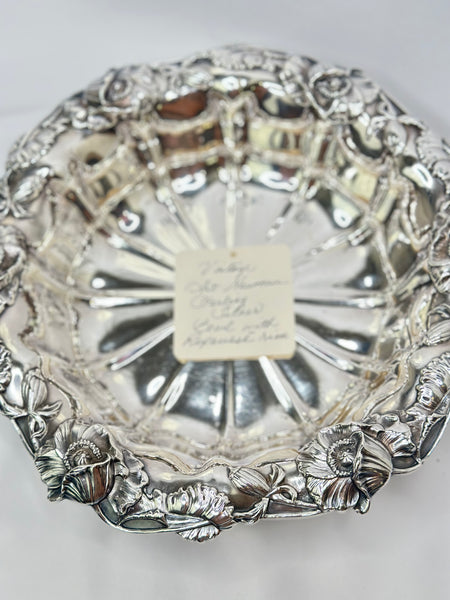 Estate Collection - Sterling Vintage Art Nouveau Bowl with Repousse Rim