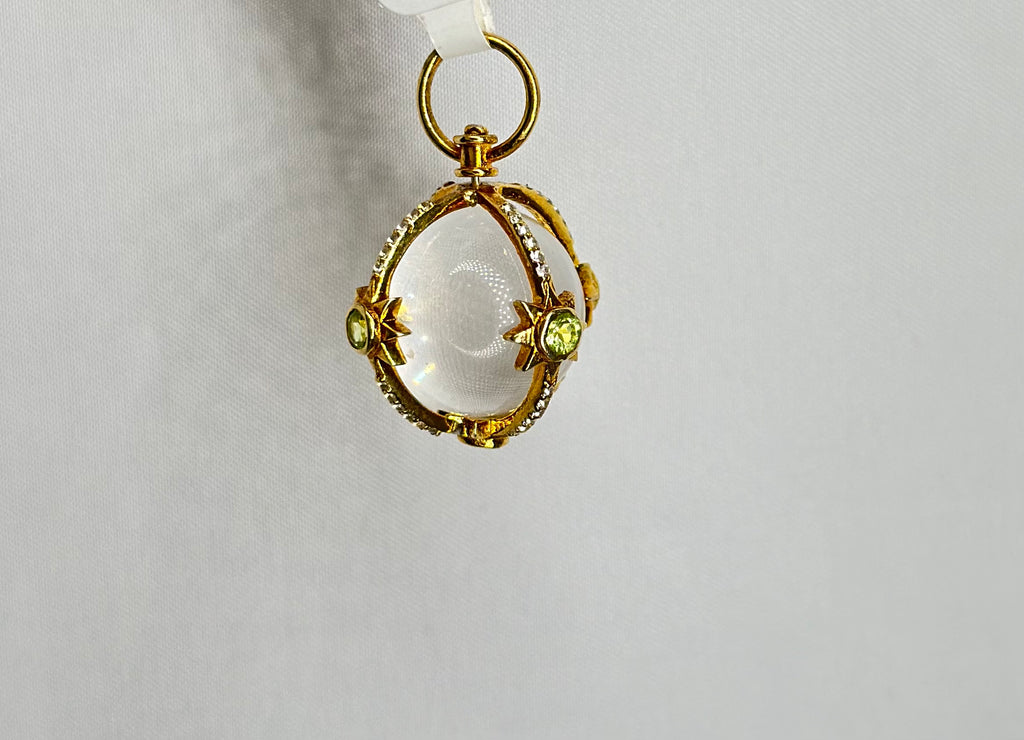 Vignette - Caged Stone Orb Crystal and Gold