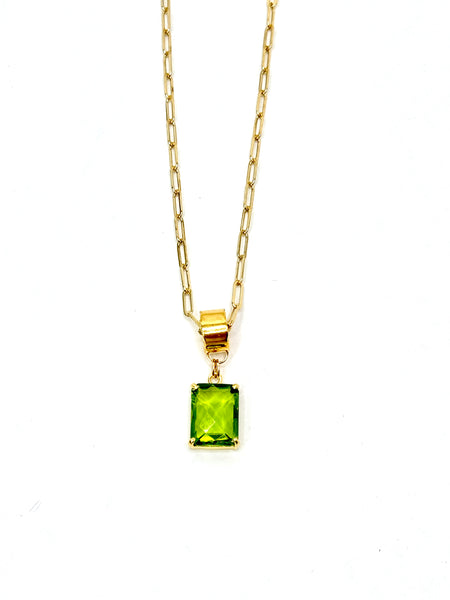 Necklace - Emily in Green Quartz