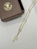 Estate Collection - Necklace - Vatican Mother of Pearl and Gold Cross Necklace