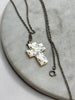 Estate Collection - Carved Cross Mother of Pearl Pendant