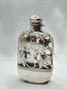 Estate Collection Sterling - Flask Antique Glass with Sterling Overlay