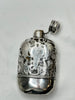 Estate Collection Sterling - Flask Antique Glass with Sterling Overlay