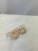 Earrings - 14K Gold Dipped Swirl Hoops