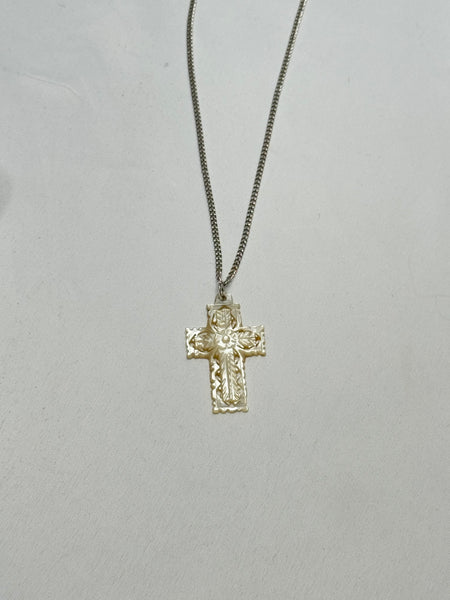 Estate Collection - Necklace - Bethlehem Cross with Mother of Pearl