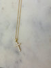 Necklace - CZ Cross On Gold Chain