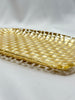 Vietri - Rufolo Glass Gold Basketweave Rectangular Tray