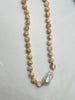 Necklace - Shell Stones & White Baroque Pearl