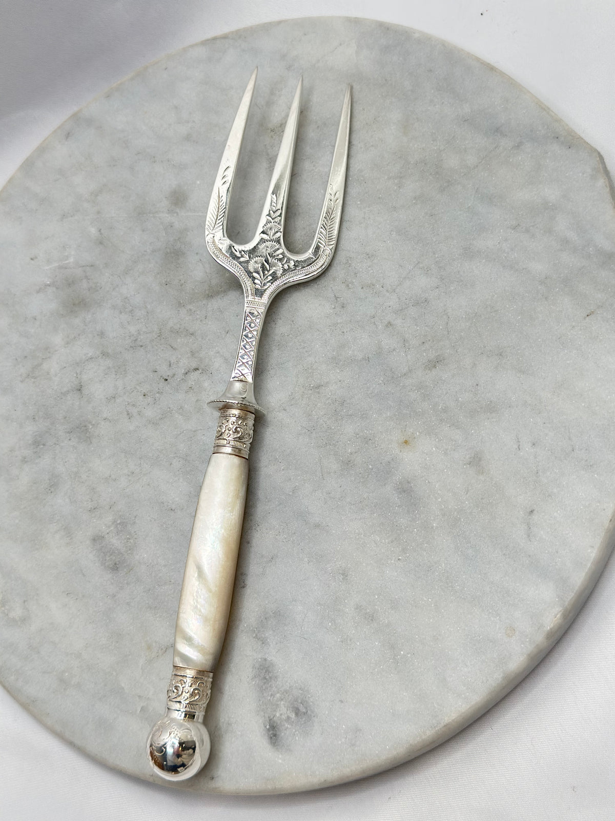 Breadfork Estate Collection - Silver Plate and Mother of Pearl Bread Fork ...