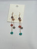 Earrings - Glass Beads Flower and Chain Earrings