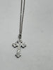 Estate Collection - Necklace Sterling Cross Pendant on Chain