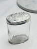 Estate Collection - Sterling and Glass Oval Monogrammed Dresser Jar