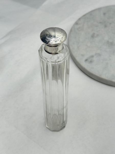 Estate Collection - Sterling and Glass Tall Dresser Perfume Bottle