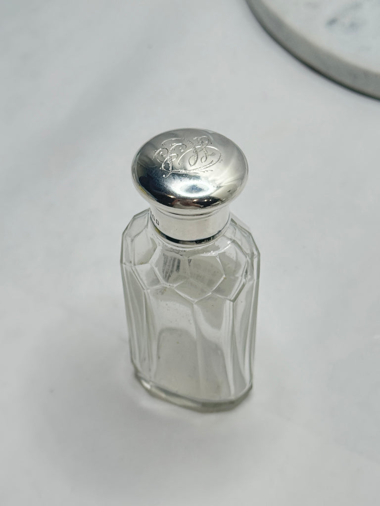 Estate Collection - Sterling and Glass Monogrammed Medium Perfume Bottle