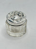 Estate Collection - Silver and Glass Small Dresser Jar with Decorative Lid