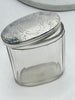 Estate Collection - Sterling and Glass Oval Dresser Jar