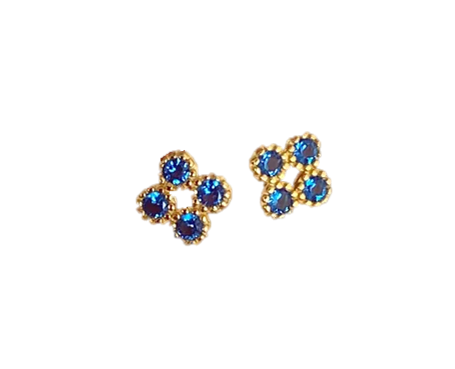 Earrings - Petite Blue Clover