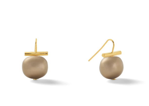 Earrings - Pebble Pearl Earrings in Tobacco