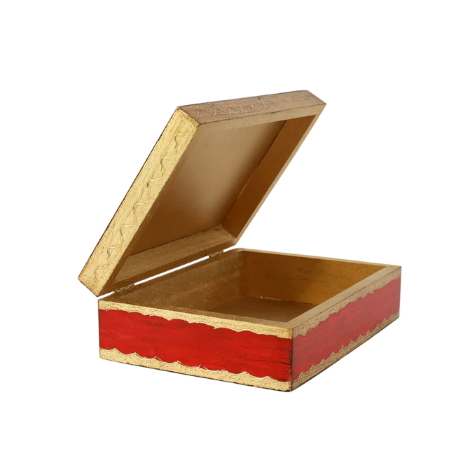Vietri - Florentine Wooden Red & Gold Box44