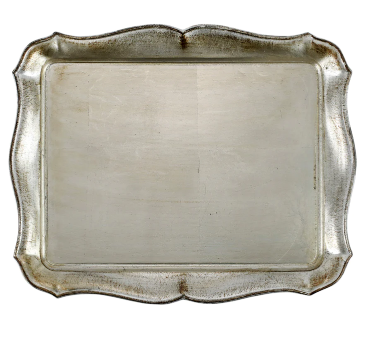 Vietri - Florentine Wooden Platinum Rectangular Tray