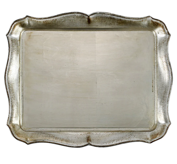 Vietri - Florentine Wooden Platinum Rectangular Tray