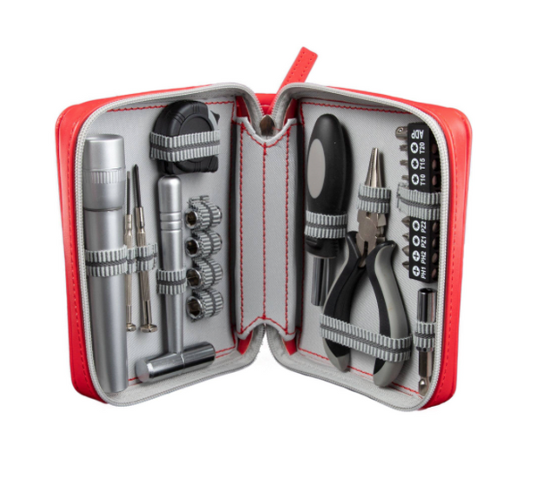 Travel Tool Kit - Fix-It Kit in Brown, Red or Pink, Sky Blue