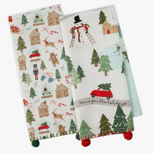 Towel - North Pole Village Hand Towels