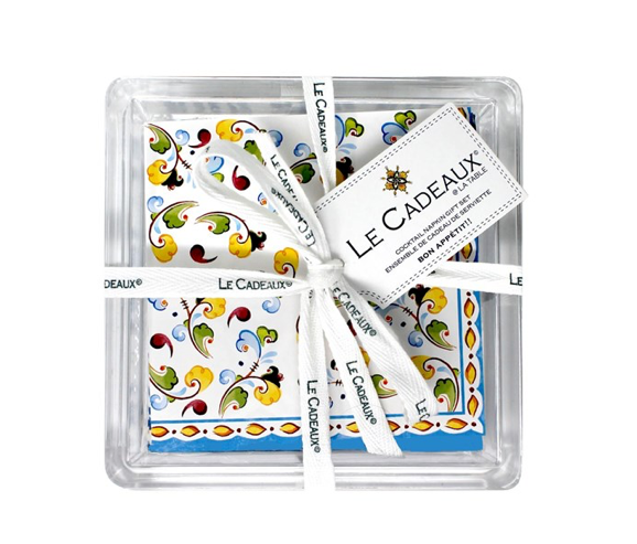 Toscana Gift Set - Cocktail Napkins in Acrylic Holder