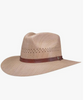 Hat - Barcelona - Womens Wide Brim Straw Sun Hat in Tan