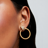 Earrings - Petite Pave Drop Hoops