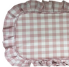 Travel Bag - Gingham Ruffle Makeup Pouch - Medium