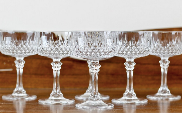 Estate Collection - Vintage Cut Crystal Champagne Coupes