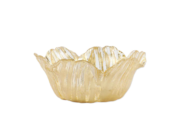 Vietri - Rufolo Glass Gold Flower Small Bowl